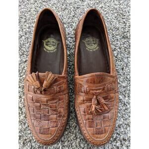 Florsheim Imperial Wingtip Tassel Leather Loafers Mens Size 7D Light Brown